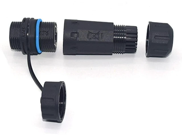 Alt view image 3 of 6 - 10PCS Shielded RJ45 Waterproof Panel Mount Connector IP68 Cat5/5e/6 8P8C Ethernet LAN Cable Coupler Female to Female Outdoor Network Adapter