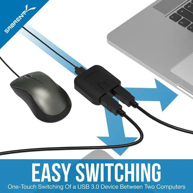 Alt view image 4 of 7 - USB 3.0 Sharing Switch for Multiple Computers and Peripherals LED Device Indicators (USB-SW30) Black