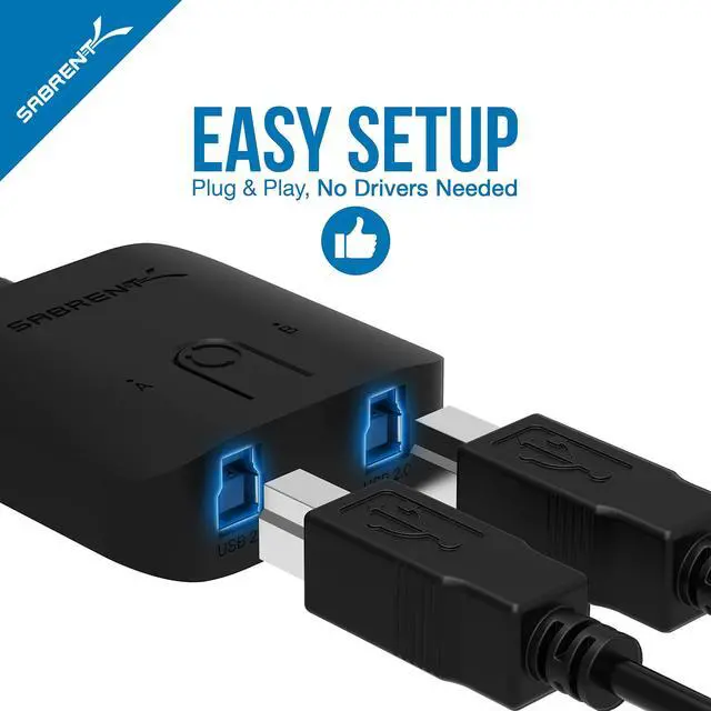 Alt view image 6 of 7 - USB 3.0 Sharing Switch for Multiple Computers and Peripherals LED Device Indicators (USB-SW30) Black