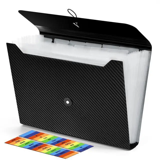 Main image of Expanding File Folder, 13 Pockets Accordion File Organizer, A4 Letter Size Paper Document Receipt Organizer Accordian Filing Folder for Classroom, Home, Office and Travel