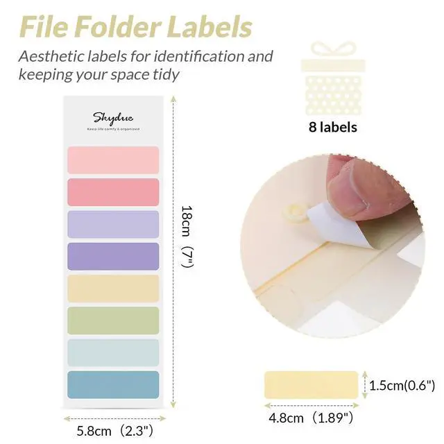Alt view image 4 of 7 - Expanding File Organizer with 5 Pockets, Accordion File Folders with Labels, Portable Document Paper Bill Receipt Organizer, Home College School Office Supplies, Letter Size,Apricot
