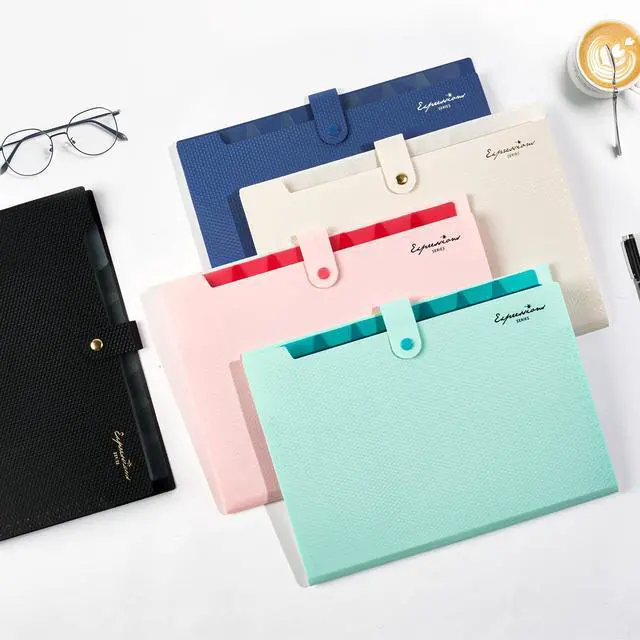 Alt view image 2 of 7 - Accordion File Organizer, Letter Size Expanding File Folder with Labels, 8 Pocket Folders for Document, Portable Paper Bill Receipt Organizer for Home School Office Supplies, A4 Size, Sky Blue