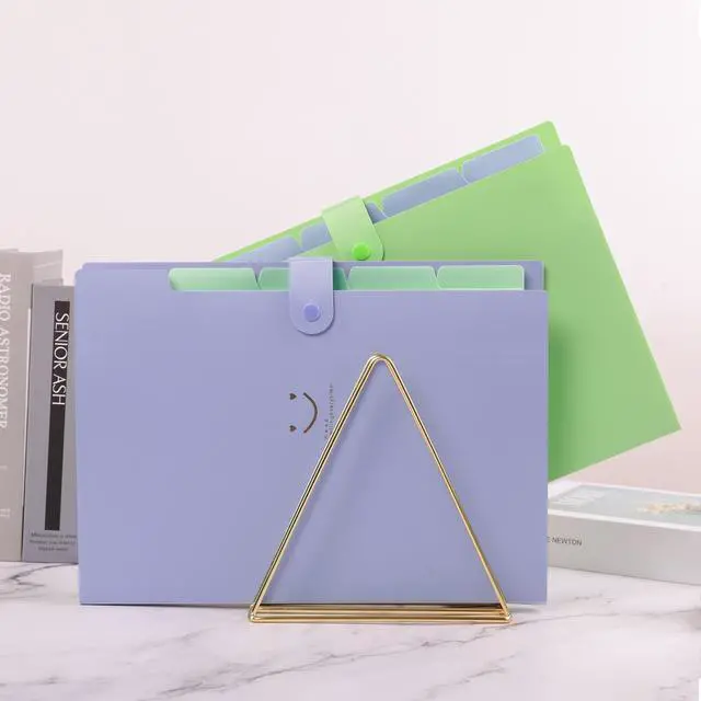 Alt view image 6 of 7 - 4 Packs Expanding File Folder with 32 Labels,5 Pockets A4 Letter Size Accordion Folder Paper Organizer for School and Office
