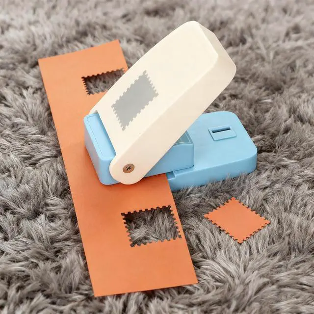 Alt view image 3 of 6 - 1X0.8inch Rectangular Postage Stamp Puncher, Rectangle Lever Action Stamp Punch for Paper Crafting Scrapbooking, DIY Card Making Arts Crafts Supplies