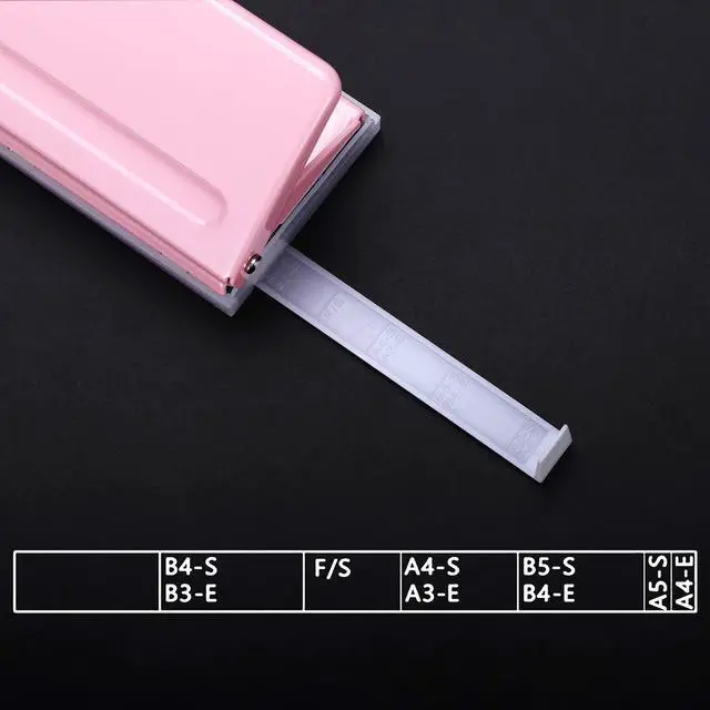 Alt view image 4 of 6 - Adjustable 6 Hole Punch: Metal Six Hole Puncher for Planners and 6-Ring Binders with 6 Sheet Capacity for A4 / A5 / A6 / Personal/Pocket Size (Pink)
