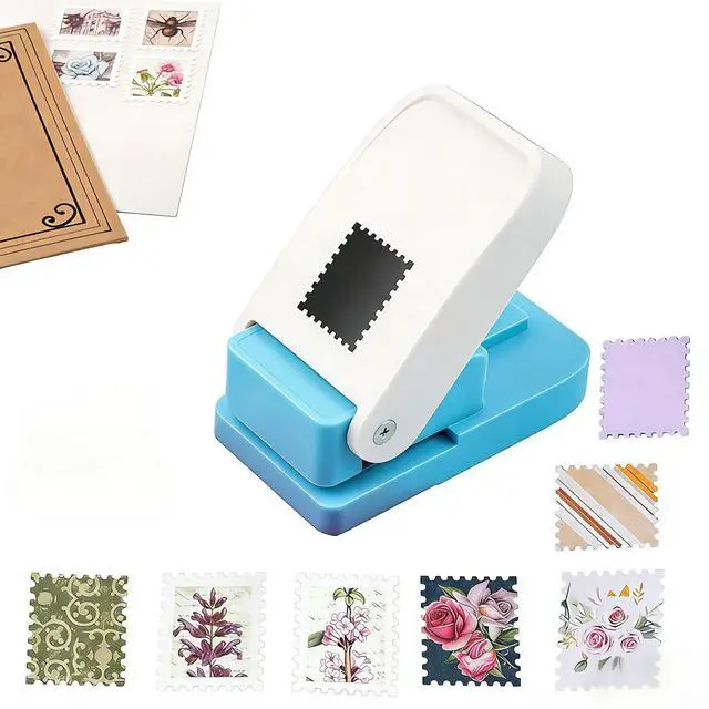 Main image of Rectangular Postage Stamp Punch Cutter, 1 x 0.8 Inch Stamp Puncher for Scrapbook Pages, Greeting Card Making and DIY Craft Projects
