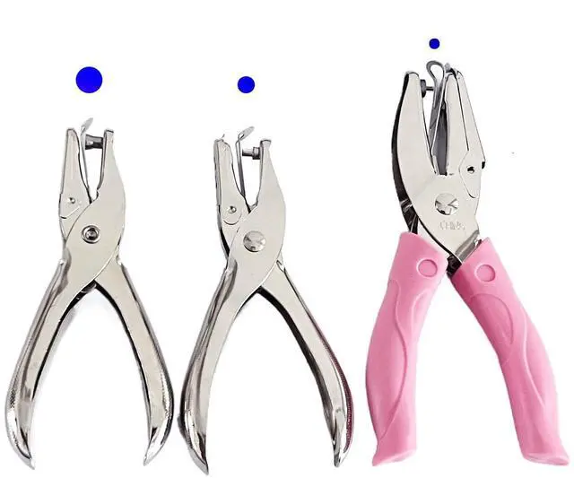 Main image of 3 Piece Mini Hole Punch Set - Small & Large Circle Hole Punch for DIY Craft Tags