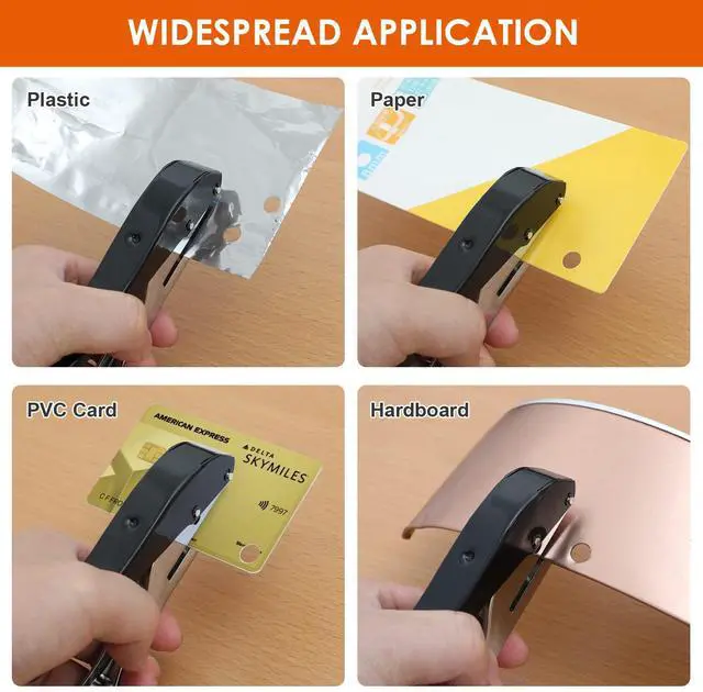 Alt view image 4 of 7 - Hole Punch 3/8 inch-10mm Single Hole Punch,Heavy Duty Hole Puncher Single,Paper Punch Portable Hand Held Long Hole Puncher for Paper Cards Plastic Cardboard