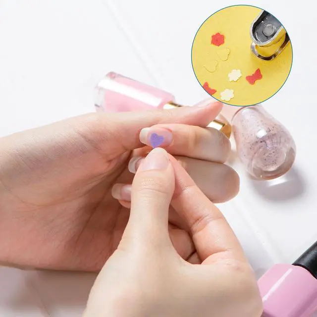 Alt view image 5 of 7 - 3 Pcs Hole Punch Shapes Single Hole Paper Punchers for Crafts Handheld Metal Punch with Soft Grip 1/4" 3/16" Heart Butterfly Flower Holes for DIY Tags Ticket Scrapbook(Pink Light Blue Purple)
