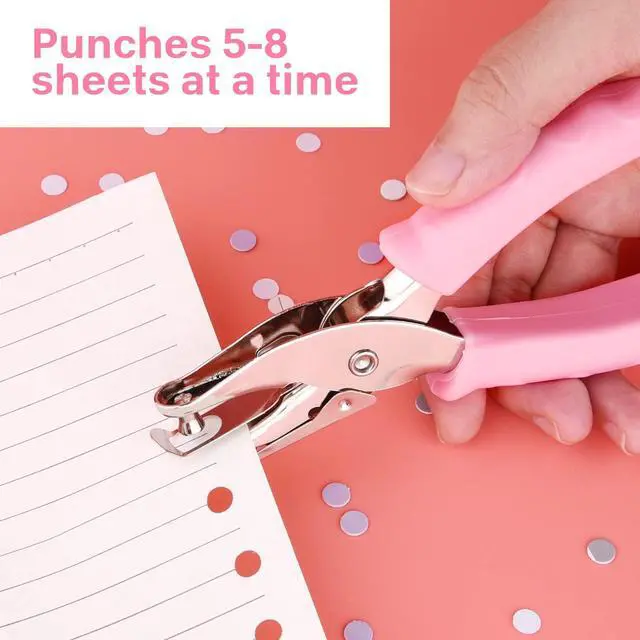 Alt view image 4 of 6 - Hole Punch, Purple Single Hole Puncher Metal with Soft-Handled for DIY Craft Tags Clothing Ticket Scrapbook Tool, 3 Colors Options