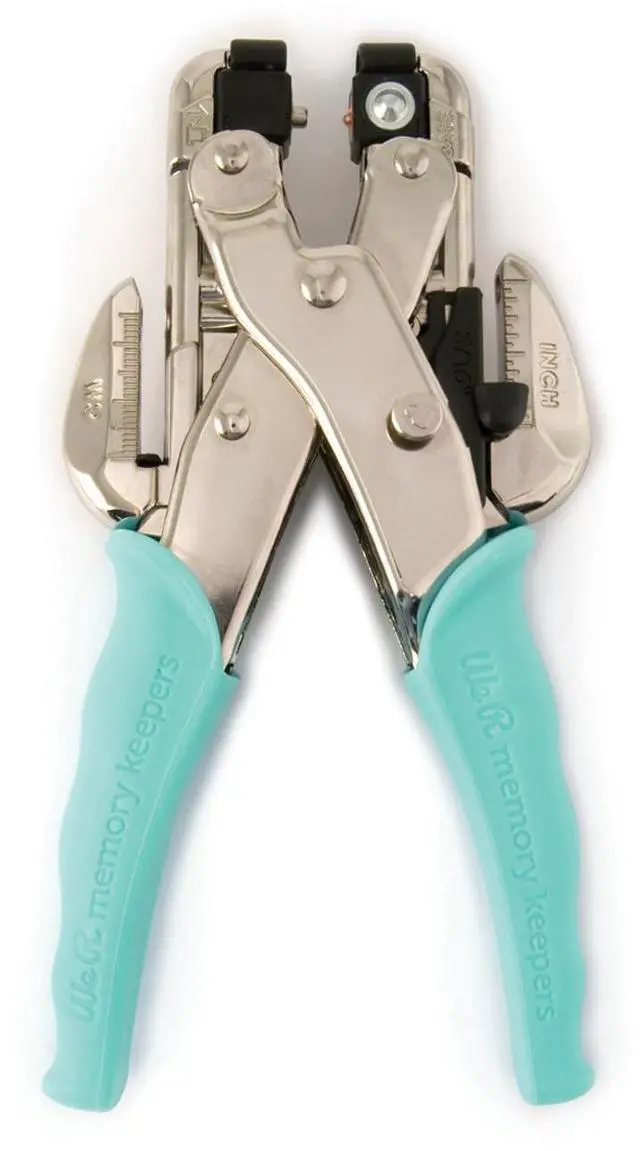 Main image of Crop-A-Dile Eyelet | Blue Comfort Handle, Craft Supplies Hole Punch Eye Setter Paper Punch Tool Use on Chipboard Fabric Thin Tin Leather Plastic Punches Hole Punch Tool Eye Setting