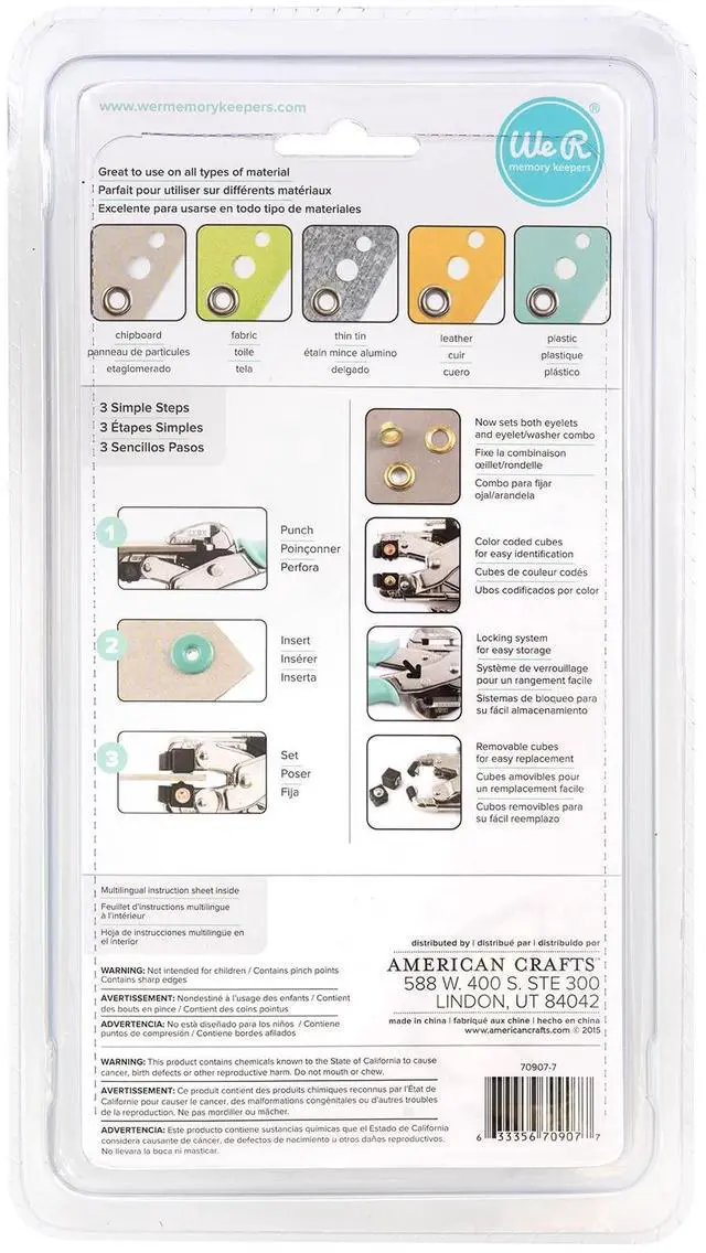 Alt view image 5 of 7 - Crop-A-Dile Eyelet | Blue Comfort Handle, Craft Supplies Hole Punch Eye Setter Paper Punch Tool Use on Chipboard Fabric Thin Tin Leather Plastic Punches Hole Punch Tool Eye Setting