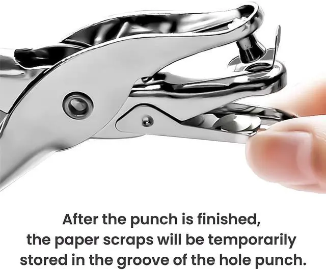 Alt view image 4 of 6 - 2 Pcs Hole Punch, 1/4 Inch and 1/8 Inch Single Hole Punch, Hole Puncher Single, Hole Puncher for Crafts, Tags, Tickets, Circle Paper Punches with 6 Sheet Capacity for Home, Office, School
