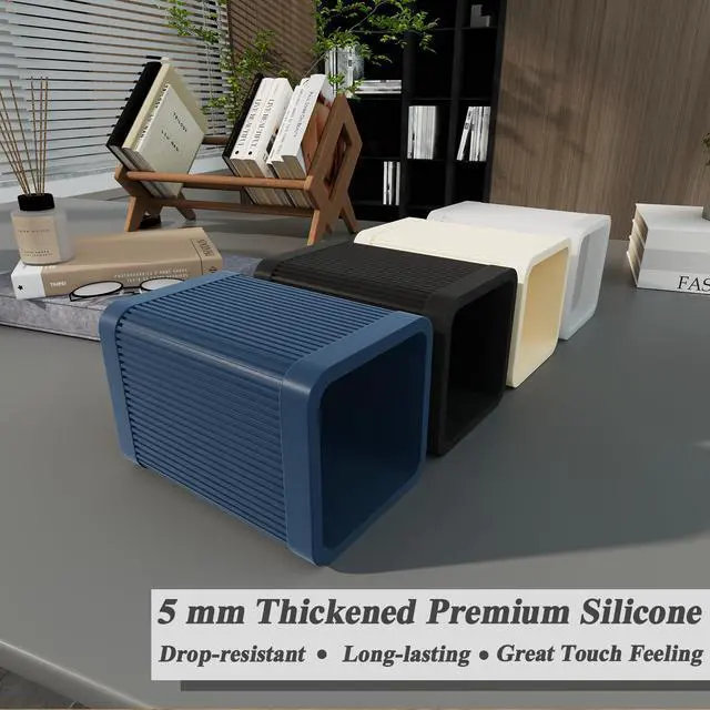Alt view image 7 of 7 - Aesthetic Pen Holder For Desk, Modern Silicone Pencil Holder, Stylish Office Desk Decor, Made of 5 mm Thickened Premium Silicone, Office Desk Organizer And Accessories (Black)