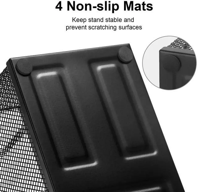 Alt view image 6 of 7 - Mesh Pen Pencil Holder Desk Organizer, 3 Compartment Wire Desktop Pen Pencil Cup Caddy Office Supplies Desk Accessories for Home Office School, Black
