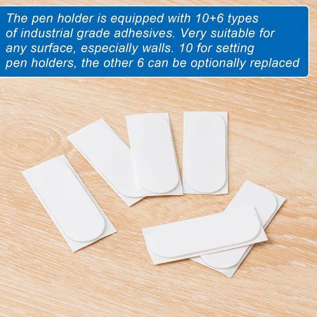 Alt view image 7 of 7 - 10 Pack Adhesive Pencil Holders for Desk,Silicone Flexible Pen Holder for Wall, Office, School,Home,Classroom Must Haves,Teacher Supplies Accessories,Desk Organizer,Art Supply,Small Gift (10, Black)