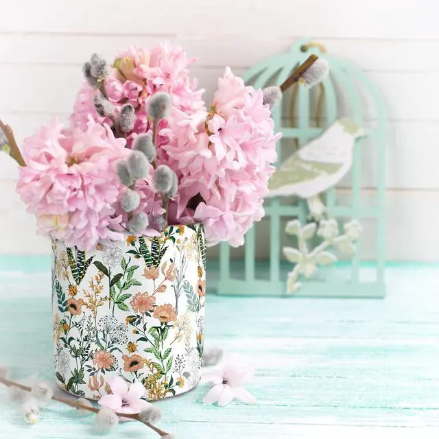 Alt view image 5 of 7 - Large Capacity Colored Pen Holder for Desk, Ceramic Pencil Holder Pen Cup Marker Holder Makeup Brush Holders, Desk Accessories & Workspace Organizers for Home, Office, White Flower