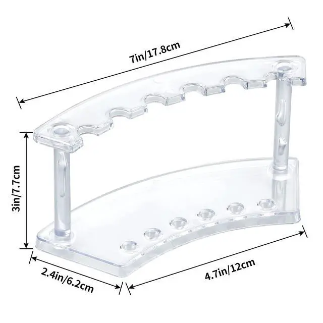 Alt view image 2 of 6 - 6 Pcs Pen Display Stand, 6 Slots Plastic Pen Holder, Clear Pen Display Rack for Craft Shows