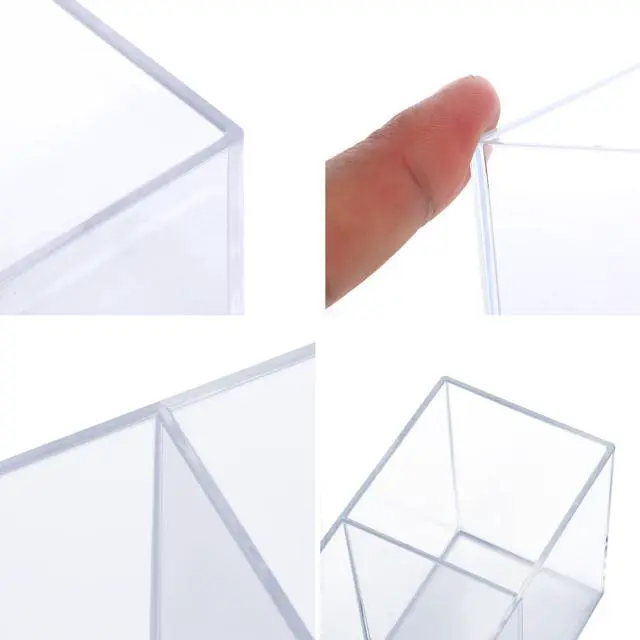 Alt view image 3 of 7 - Clear Acrylic Silverware & Pen Organizer Caddy, Transparent Plastic Silverware Holder, Perfect for Office, Bedroom, and Bathroom Storage