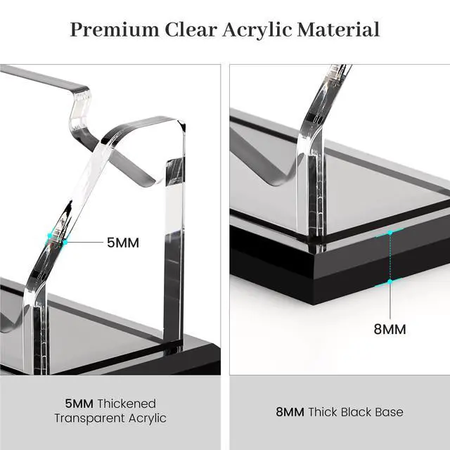 Alt view image 4 of 7 - Black Business Card Holder for Desk-3 Tier 3 Slot, Acrylic Business Card Holder for Women Men, 100+ Business Cards Display Stand, Multiple Business Card Display for Exhibition, Home, Office