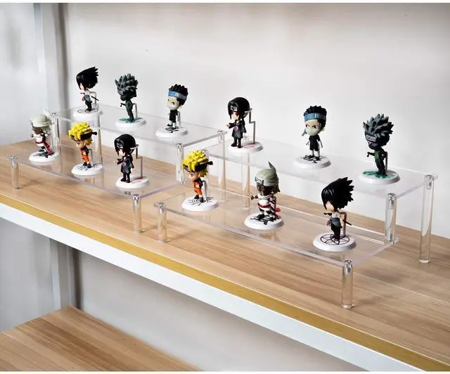 Alt view image 5 of 6 - 2 Pack 2-Tier Clear Acrylic Display Stand Display Shelf for Dessert Jewels Figurines, Clear Cupcake Stand - 2 Pack ( 12" * 6.9" * 4.25" )
