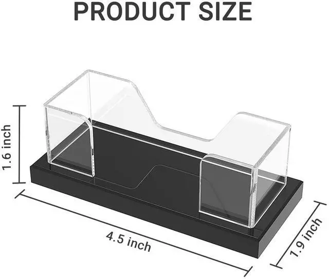 Alt view image 3 of 7 - Acrylic Business Card Holder for Desk 2 Pack, Weighted Non-Slip Base Display Stand with 100-Card Capacity, Modern Professional Office Organizer for Home, Trade Shows, or Travel