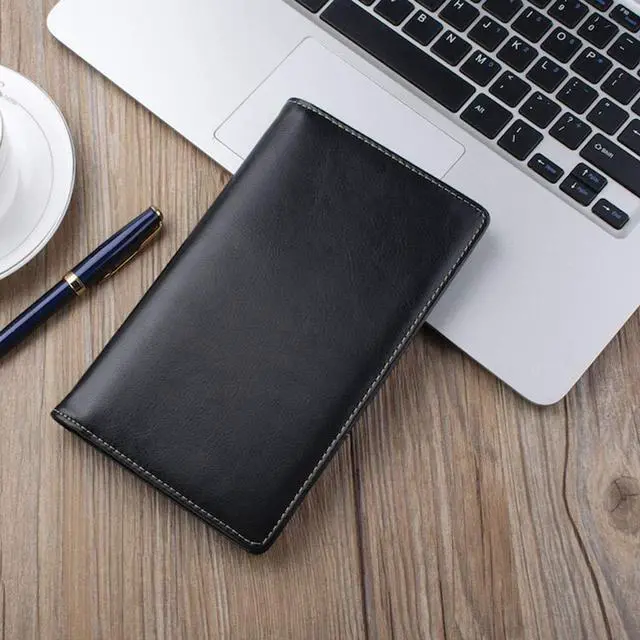 Alt view image 7 of 7 - Leather Professional Business Card Book Holder Organizer, 240 Capacity Credit Card Booklet, PU Name Cards Holder Storage File for Men Women, Blue