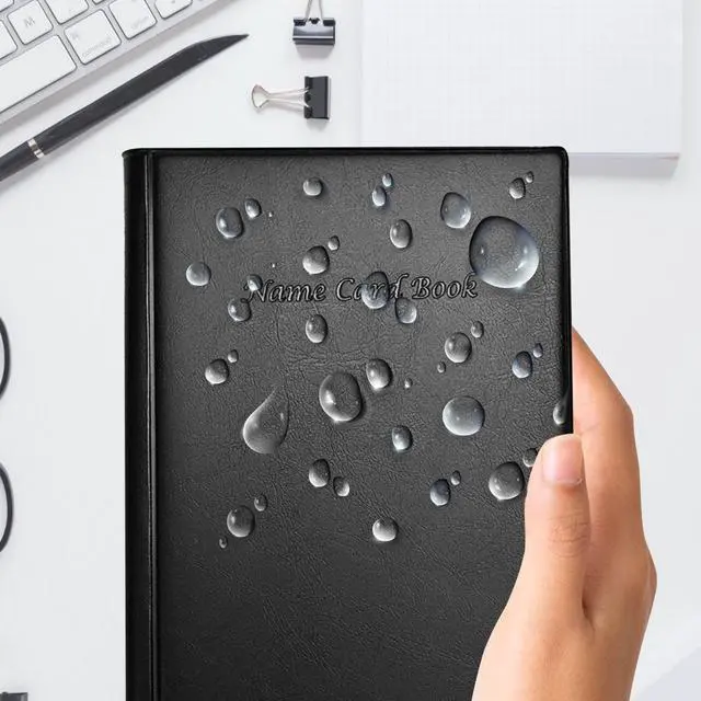 Alt view image 4 of 6 - Professional Business Card Holder/Book with Black Cover, Holds 300 Business Cards