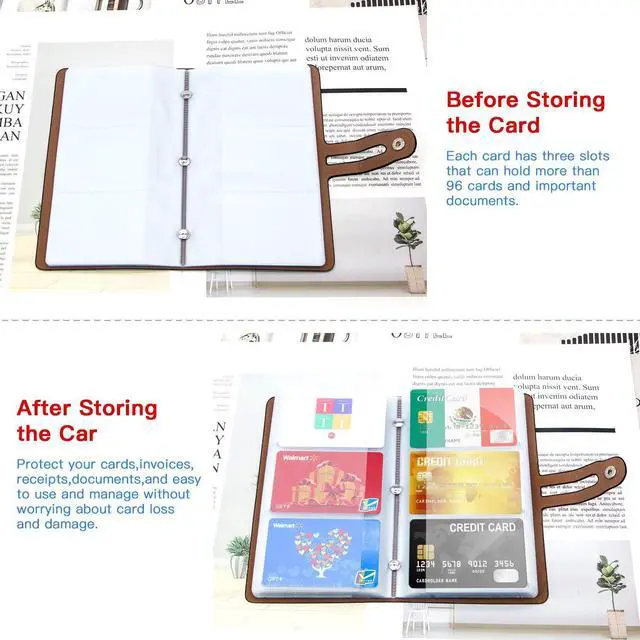 Alt view image 5 of 6 - RFID Credit Card Holder Business Card Organizer , with 96 Card Slots Credit Card Protector for Managing Your Different Cards to Prevent Loss or Damage (Black)