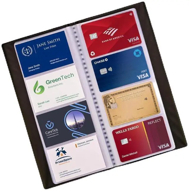 Main image of Business Card Holder, 400 Cards Business/Visiting/Debit/Credit/Business Card Organizer with Sturdy Cover