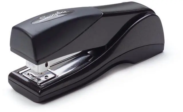 Main image of Stapler, Jam Free, Optima Grip Compact Size, Ergonomic Cushion, Metal, 25 Sheet Capacity, Black (87815)