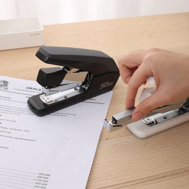 Alt view image 2 of 7 - Effortless Desktop Stapler, Heavy Duty Stapler, Black