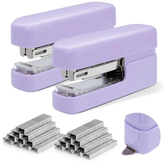 Main image of Stapler, Desktop Staplers with Integrated Staple Remover, 45 Sheet Capacity Office Stapler, 2 Pack, Purple