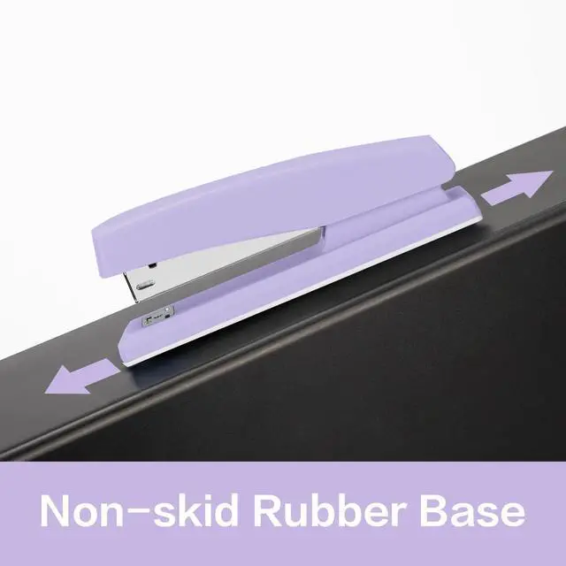 Alt view image 5 of 6 - Stapler, Desktop Stapler, 2 Pack, Office Staplers, 25 Sheet Capacity, Includes 2000 Staples and 2 Staple Removers, 2 Pack,Purple