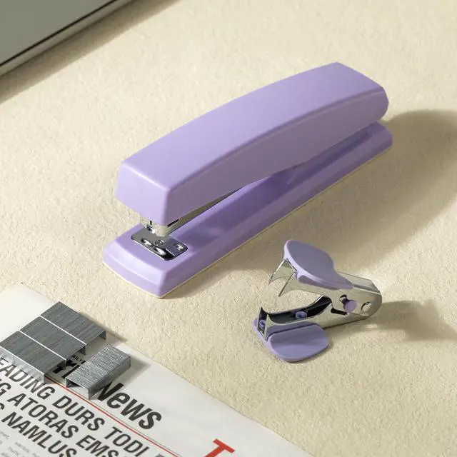 Alt view image 6 of 6 - Stapler, Desktop Stapler, 2 Pack, Office Staplers, 25 Sheet Capacity, Includes 2000 Staples and 2 Staple Removers, 2 Pack,Purple