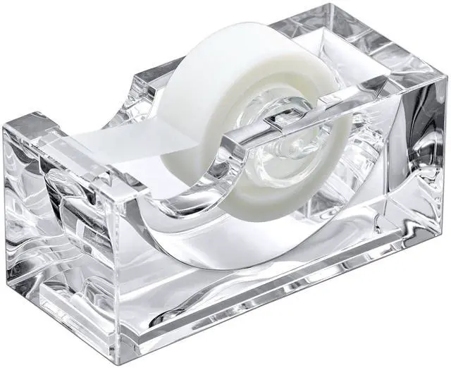 Main image of Tanya - Acrylic Tape Dispenser (1-Pack), Plastic Label Roll Holder, Clear Sticker Organizer, Perfect Office Desktop Storage Solution for Tapes, Labels, Stickers, and More