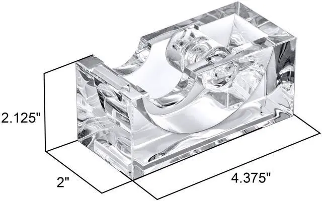 Alt view image 3 of 5 - Tanya - Acrylic Tape Dispenser (1-Pack), Plastic Label Roll Holder, Clear Sticker Organizer, Perfect Office Desktop Storage Solution for Tapes, Labels, Stickers, and More