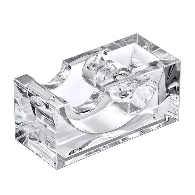 Alt view image 5 of 5 - Tanya - Acrylic Tape Dispenser (1-Pack), Plastic Label Roll Holder, Clear Sticker Organizer, Perfect Office Desktop Storage Solution for Tapes, Labels, Stickers, and More