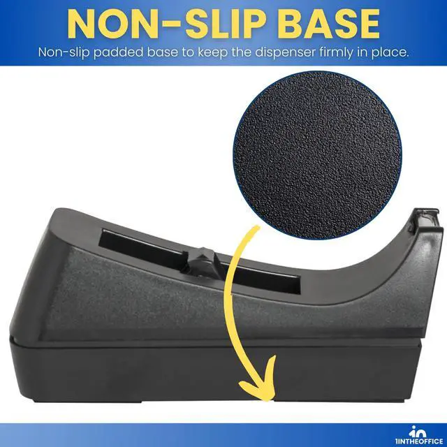 Alt view image 3 of 7 - Desk Tape Dispenser, Black 4 Pack (Desktop Tape Dispenser)