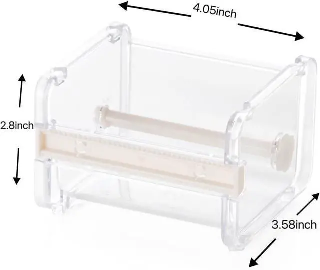 Alt view image 3 of 7 - Transparent Visible Washi Packaging Tape Dispenser Cutter Roll Tape Holder Organizer Desktop Office Tape Holder,Cute Tape Dispenser,DIY Sticker Roll Tape Cutter,Packaging Tape Dispensers