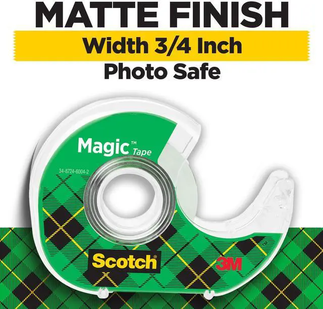 Alt view image 2 of 7 - Magic Tape, Invisible, Home Office Supplies and Back to School Supplies for College and Classrooms, 6 Tape Rolls with Dispensers