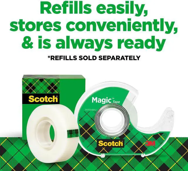 Alt view image 7 of 7 - Magic Tape, Invisible, Home Office Supplies and Back to School Supplies for College and Classrooms, 6 Tape Rolls with Dispensers