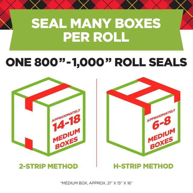 Alt view image 3 of 7 - Sure Start Packing Tape, Clear, Quiet Unwind and Easy Start, 1.88 in. x 22.2 yd., 6 Tape Rolls with Dispensers