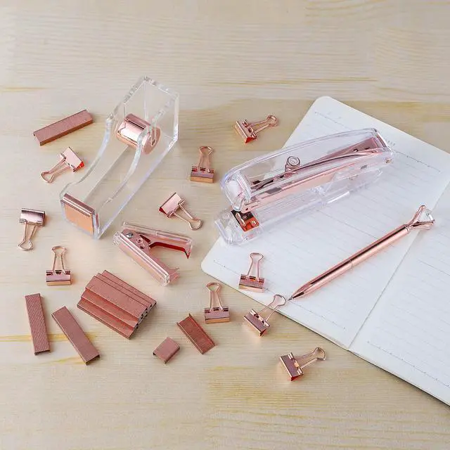 Alt view image 5 of 6 - Office Tape Dispenser,Transparent Acrylic Tape Dispenser-Rose Gold