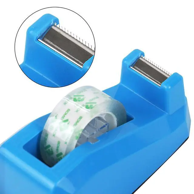 Alt view image 6 of 7 - Transparent Tape Dispensers Desk, 1 Pack Blue with 12Rolls Transparent Tape, 1 Inch Core, for Gift Wrapping, School, Office and Home