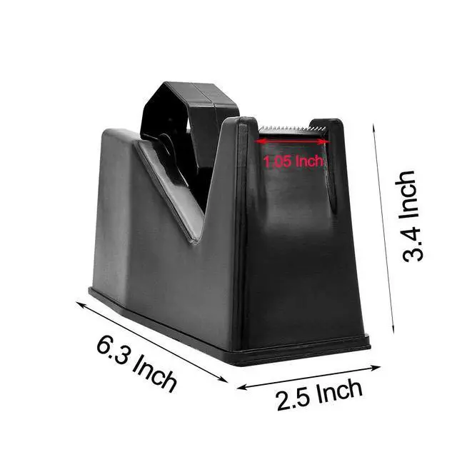Alt view image 2 of 7 - Tape Dispenser, Heat Press Tape Dispenser, Desk Heat Tape Dispenser 6.3 x 2.5 x 3.4 Inch, Holder Fits 1" and 3" Core (Black)