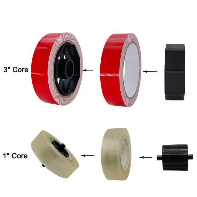 Alt view image 4 of 7 - Tape Dispenser, Heat Press Tape Dispenser, Desk Heat Tape Dispenser 6.3 x 2.5 x 3.4 Inch, Holder Fits 1" and 3" Core (Black)