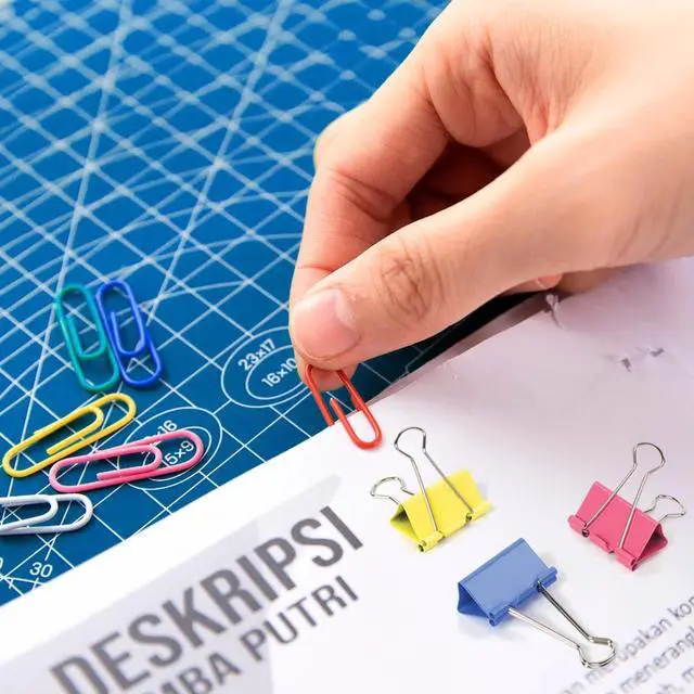 Alt view image 5 of 7 - 320PCS Paper Clips Binder Clips,Colored Paperclips and BinderClips Assorted Sizes(S/M/L),Colored Office Clips Set,Paper Clamps,Colorful Binder Clips for Office School Supplies Document Organizing