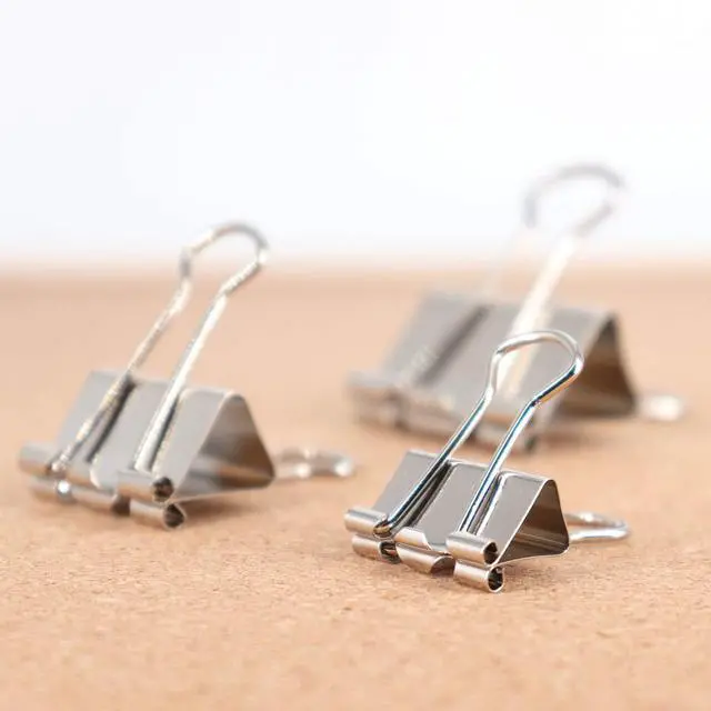 Alt view image 4 of 5 - Silver Binder Clips Paper Clamps, Assorted Sizes Set (Small, Medium, Large) for Office School and Home Supplies (New Version)
