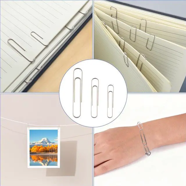 Alt view image 6 of 6 - 360PCS Black Assorted Size Paper Clips and Binder Clips, Paperclips Large Medium Small, Binder Clip and Paper Clip Set for Home, School, and Office Supplies in a Container with Compartments